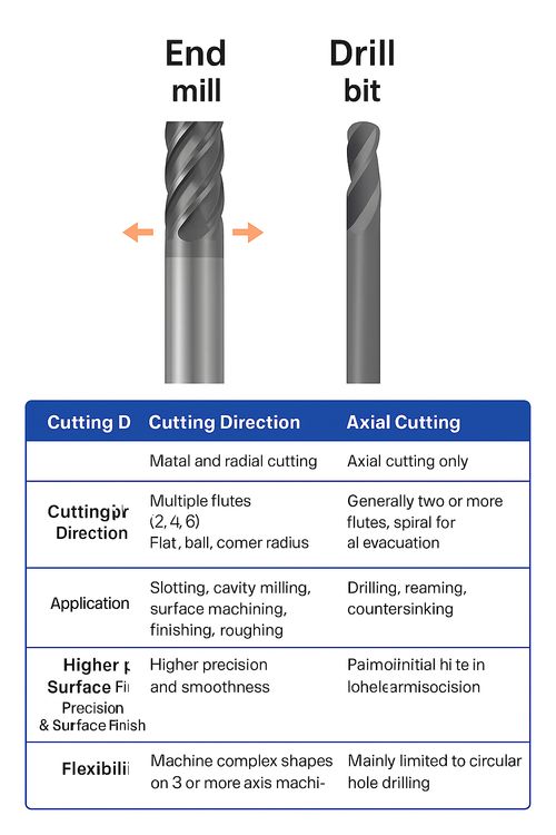 के बारे में नवीनतम कंपनी समाचार कार्बाइड अंत मिल और ड्रिल बिट के बीच अंतर