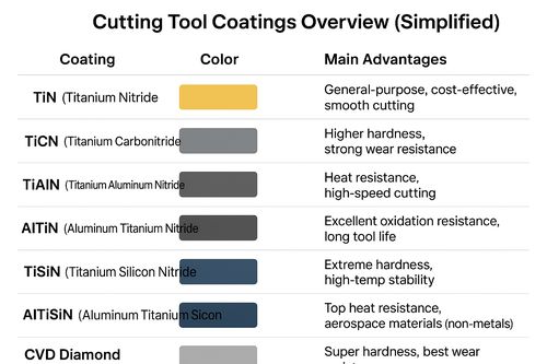 के बारे में नवीनतम कंपनी समाचार कटिंग टूल्स के लिए सामान्य कोटिंग्स