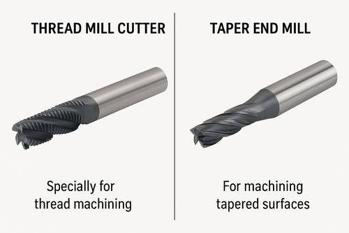 के बारे में नवीनतम कंपनी समाचार थ्रेड मिल कटर और टेपर एंड मिल के बीच का अंतर
