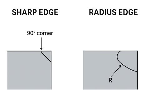 Latest company news about The difference between the sharp edge and radis edge