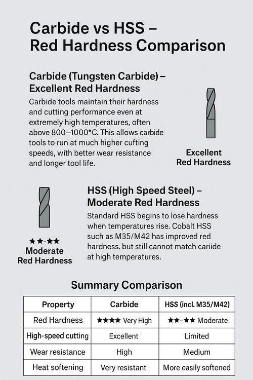 Latest company news about Carbide vs HSS – Red Hardness Comparison