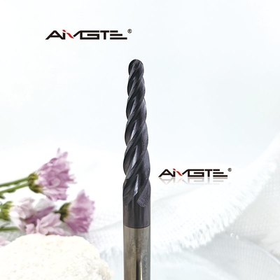 Good price 4 6 8mm Carbide Spiral Tapered Ball Nose End Mill Router Bit Woodworking CNC 3D Carving online