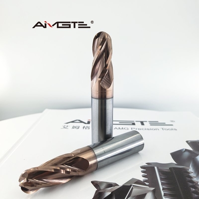 quality Customized Carbide Tool 4 Flute Tapered Ball Nose End Mill Anti Vibration For Precision Machining factory