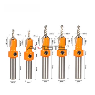 قیمت خوب Hss چوب Countersink پیچ سوراخ قطعه تنظیم شده درایو قطعه تنظیم کننده موقعیت سنج قطعه تراش با Countersink برای کار با چوب آنلاین